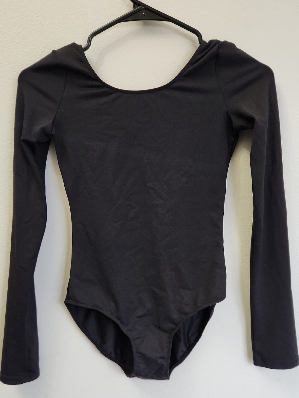 Bloch Black Long-Sleeve Kids One-Piece Leotard Size 14